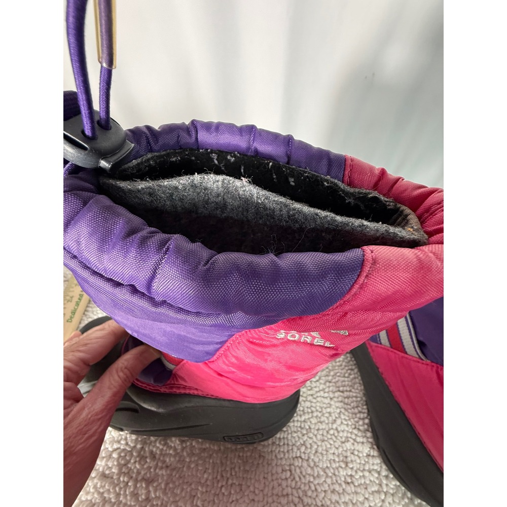 Sorel Kids Pink Purple Snow Boots Waterproof Winter Insulated NY1799-600 Size 1 - Picture 12 of 12
